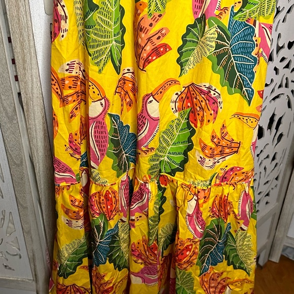 Farm Rio Yellow Beaks & Bananas Maxi Dress - Picture 5 of 7